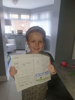Freya has been working really hard at home!