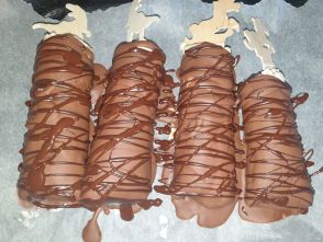Oisin and Nola's homemade Kinder Bueno Ice creams