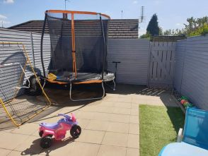 Oisin and Nola's finished fences.